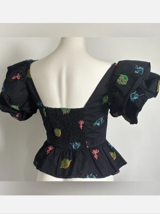 Hoffman Copenhagen Mikela Peplum Top Sz 38/6 - Picture 5 of 11